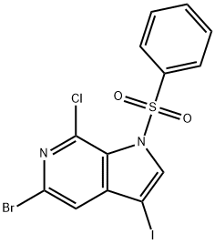 5-溴-7-氯-3-碘-1-(苯磺酰基)-1H-吡咯并[2,3-C]吡啶