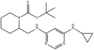 2-[(6-环丙基氨基-嘧啶-4-基氨基)-甲基]-哌啶-1-羧酸叔丁基酯