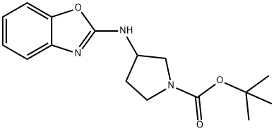 3-(苯并恶唑-2-基氨基)-吡咯烷-1-羧酸叔丁基酯
