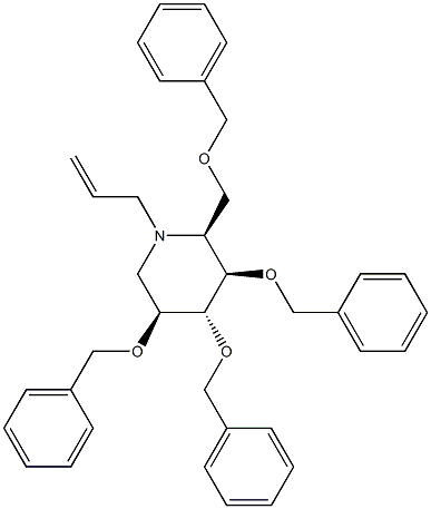 (2S,3R,4R,5S)-3,4,5-Tris(phenylmethoxy)-2-[(phenylmethoxy)methyl]-1-(2-propen-1-yl)-piperidine