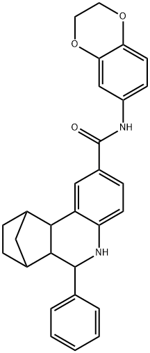 N-(2,3-二氢苯并[B][1,4]二氧杂环己烷基-6-基)-6-苯基-5,6,6A,7,8,9,10,10A-八氢-7,10-甲桥菲啶-2-甲酰胺