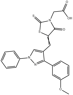[(5Z)-5-{[3-(3-methoxyphenyl)-1-phenyl-1H-pyrazol-4-yl]methylidene}-4-oxo-2-thioxo-1,3-thiazolidin-3-yl]acetic acid