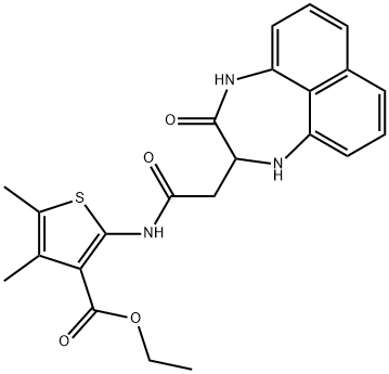 ethyl 4,5-dimethyl-2-{[(3-oxo-1,2,3,4-tetrahydronaphtho[1,8-ef][1,4]diazepin-2-yl)acetyl]amino}-3-thiophenecarboxylate