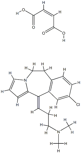 3-(9-chloro-5,6-dihydro-11-H-pyrrolo(2,1-b))(3)benzazepine-11-ylidine-N,N-dimethyl-1-propanaminebutenedioate