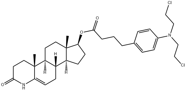 17-hydroxy-4-aza-A-nor-5-androsten-3-one (4-N,N-bis(2-chloroethylamino)phenyl)butyrate
