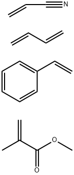 2-Propenoic acid, 2-methyl-, methyl ester, polymer with 1,3-butadiene, ethenylbenzene and 2-propenenitrile, graft