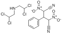 2,4-Dinitro-3-phenylpentane dinitrile with 2,2-dichloro-N-(2,2-dichlor oethyl)ethanamine