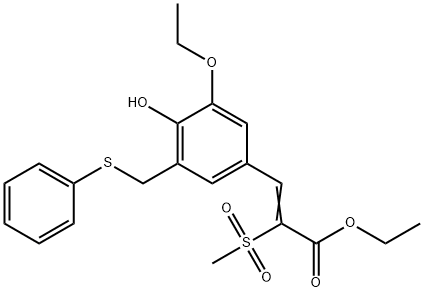 ethyl (Z)-3-[3-ethoxy-4-hydroxy-5-(phenylsulfanylmethyl)phenyl]-2-meth ylsulfonyl-prop-2-enoate