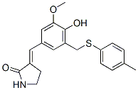 (3E)-3-[[4-hydroxy-3-methoxy-5-[(4-methylphenyl)sulfanylmethyl]phenyl] methylidene]pyrrolidin-2-one