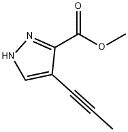 Pyrazole-3-carboxylic acid, 4-(1-propynyl)-, methyl ester (6CI)
