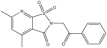 3,5-dimethyl-9,9-dioxo-8-phenacyl-9$l^{6}-thia-2,8-diazabicyclo[4.3.0] nona-2,4,10-trien-7-one