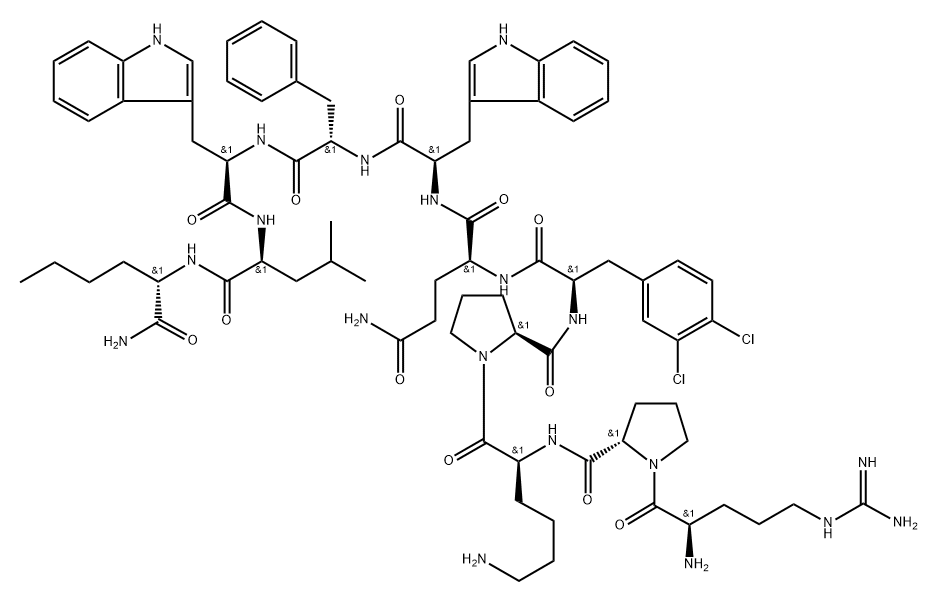 substance P, Arg(1)-Cl2-Phe(5)-Asn(6)-Trp(7,9)-Nle(11)-