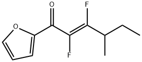 2-Hexen-1-one, 2,3-difluoro-1-(2-furanyl)-4-methyl-, (E)- (9CI)