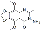 1,3-Dioxolo[4,5-g]quinazolin-8(7H)-one,  7-amino-4,9-dimethoxy-6-methyl-
