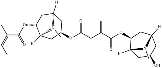 2-Methylenebutanedioic acid 1-[(1R,3R,5S,6R)-3-hydroxy-8-methyl-8-azabicyclo[3.2.1]octan-6-yl]4-[(1R,3R,5S,6R)-8-methyl-6-[[(Z)-2-methyl-1-oxo-2-butenyl]oxy]-8-azabicyclo[3.2.1]octan-3-yl] ester