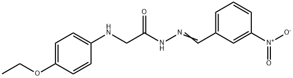 2-[(4-ethoxyphenyl)amino]-N'-(3-nitrobenzylidene)acetohydrazide (non-preferred name)