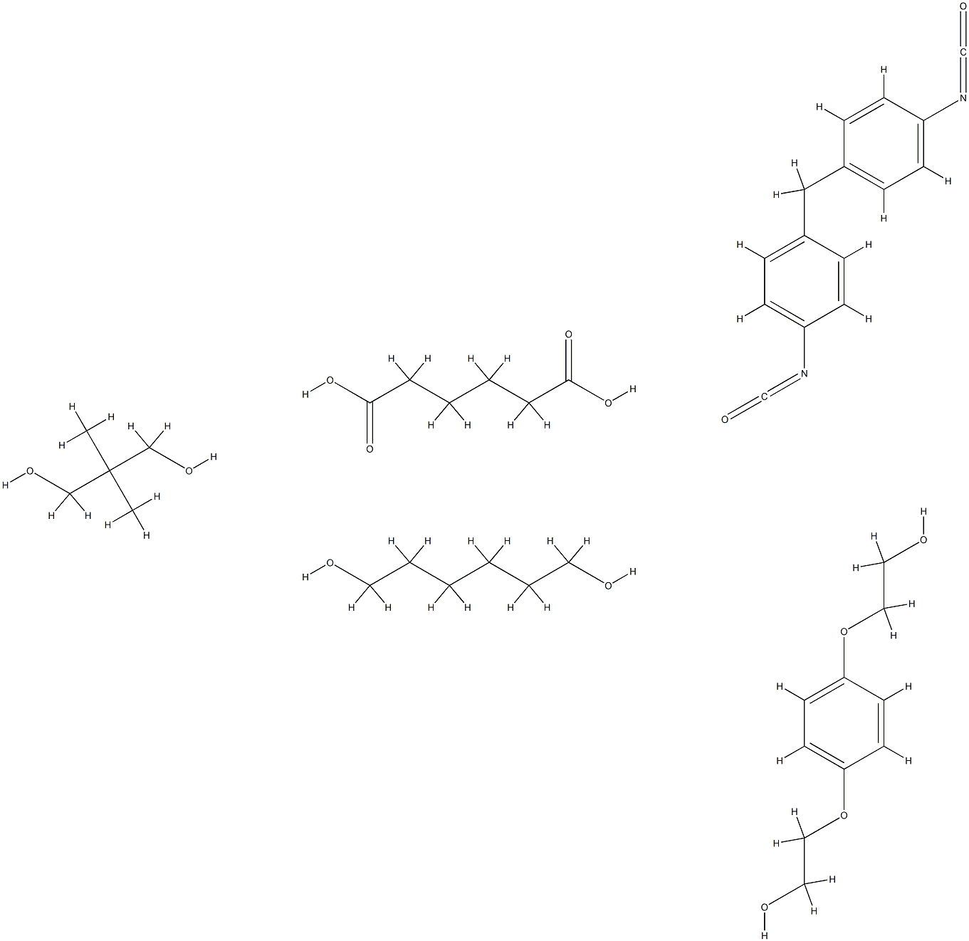 Hexanedioic acid, polymer with 2,2-dimethyl-1,3-propanediol, 1,6-hexanediol, 1,1-methylenebis4-isocyanatobenzene and 2,2-1,4-phenylenebis(oxy)bisethanol