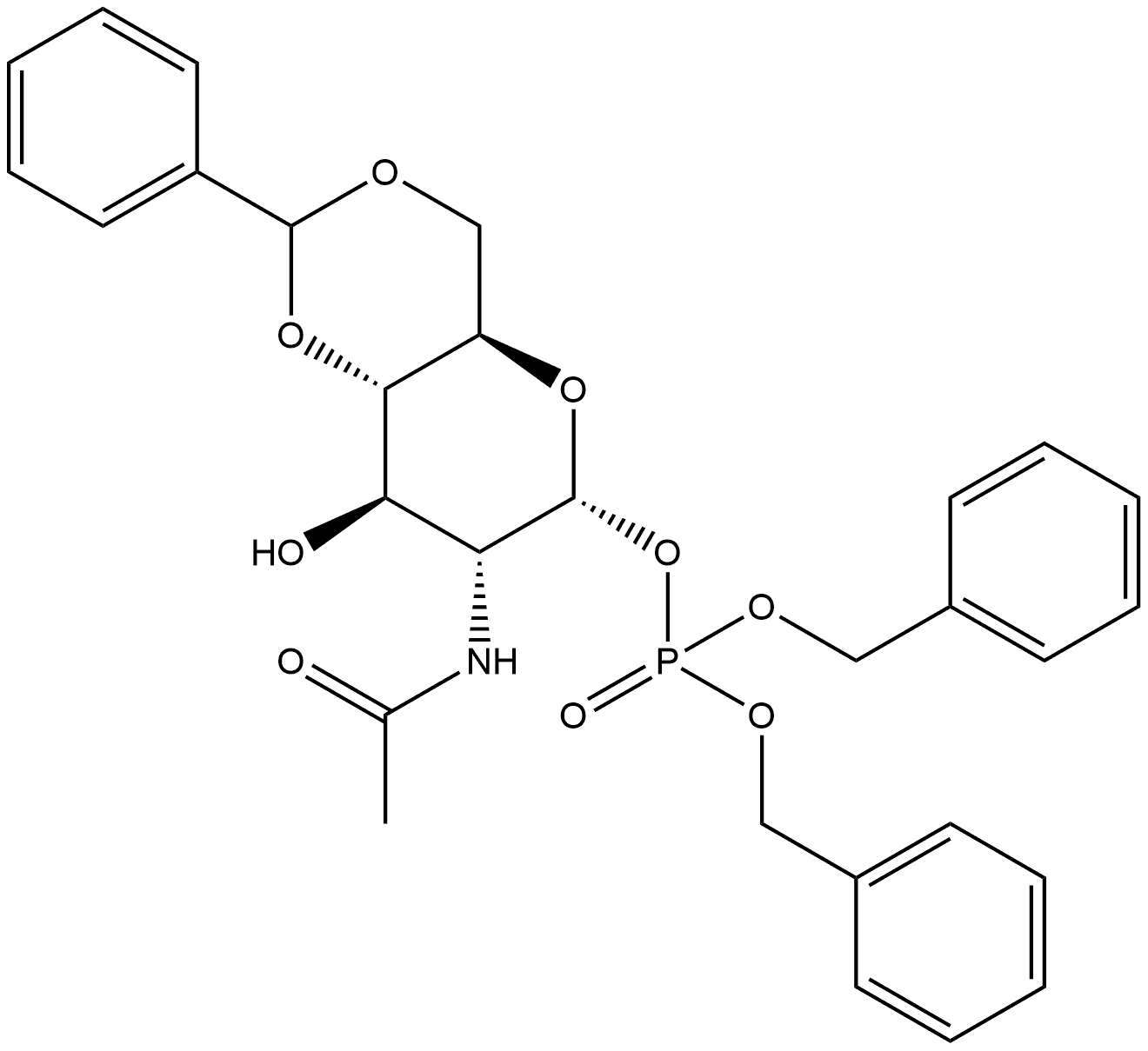 2-(ACETYLAMINO)-2-DEOXY-4,6-O-(PHENYLMETHYLENE)-Α-D-GLUCOPYRANOSE 1-[BIS(PHENYLMETHYL) PHOSPHATE]