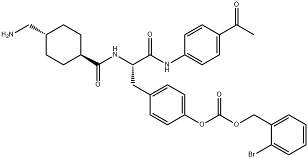 4-aminomethylcyclohexanecarbonyl-O-2-bromobenzyloxycarbonyltyrosine 4-acetylanilide