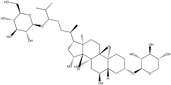 6α,8β,15β-Trihydroxy-3β-(β-D-xylopyranosyloxy)-5α-cholestan-24-yl β-D-glucopyranoside