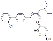 Glycine, N,N-diethyl-, (2'-chloro(1,1'-biphenyl)-4-yl)methyl ester, (Z)-2-butenedioate