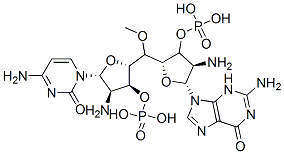 [(2R,3S,4R,5R)-4-amino-2-[[(2R,3S,4R,5R)-4-amino-5-(4-amino-2-oxo-pyri midin-1-yl)-3-phosphonooxy-oxolan-2-yl]methoxymethyl]-5-(2-amino-6-oxo -3H-purin-9-yl)oxolan-3-yl]oxyphosphonic acid