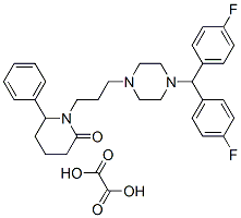 1-[3-[4-[bis(4-fluorophenyl)methyl]piperazin-1-yl]propyl]-6-phenyl-pip eridin-2-one, oxalic acid