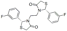(2R)-2-(3-fluorophenyl)-3-[2-[(2R)-2-(3-fluorophenyl)-4-oxo-thiazolidi n-3-yl]ethyl]thiazolidin-4-one