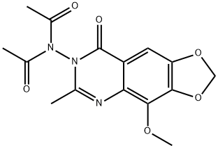 Diacetamide,  N-(4-methoxy-6-methyl-8-oxo-1,3-dioxolo[4,5-g]quinazolin-7(8H)-yl)-  (6CI)