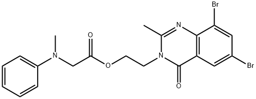 Glycine, N-methyl-N-phenyl-, 2-(6,8-dibromo-2-methyl-4-oxo-3(4H)-quina zolinyl)ethyl ester