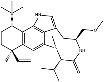 (4S,7S,10R,13R)-10-Ethenyl-1,3,4,5,7,8,10,11,12,13-decahydro-4-(methoxymethyl)-8,10-dimethyl-7-(1-methylethyl)-13-(tert-butyl)-6H-benzo[g][1,4]diazonino[7,6,5-cd]indol-6-one
