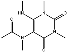 Uracil,  1,3-dimethyl-5-N-methylacetamido-6-methylamino-  (6CI)