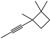Cyclobutane, 1,1,2-trimethyl-2-(1-propynyl)- (9CI)