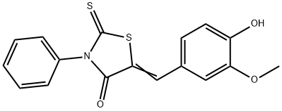 5-(4-hydroxy-3-methoxybenzylidene)-3-phenyl-2-thioxo-1,3-thiazolidin-4-one