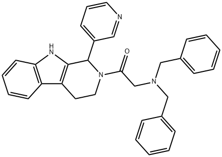 2-((Dibenzylamino)acetyl)-1-(3-pyridyl)-1,2,3,4-tetrahydro-beta-carbol ine