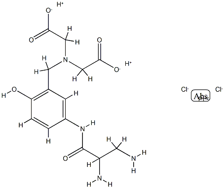 dichloro-(4-hydroxy-3-(methyleneiminodiacetic acid)phenyl-(2',3'-diaminopropionamide))platinum(II)
