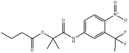 Propanamide, 2-methyl-2-(1-oxobutoxy)-N-(3-trifluoromethyl-4-nitrophen yl)-