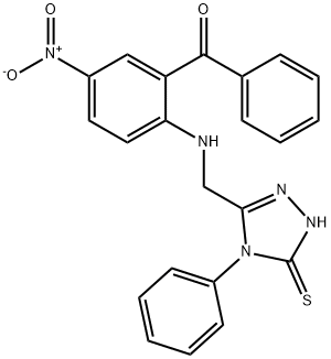 [5-nitro-2-[(4-phenyl-5-sulfanylidene-1H-1,2,4-triazol-3-yl)methylamin o]phenyl]-phenyl-methanone