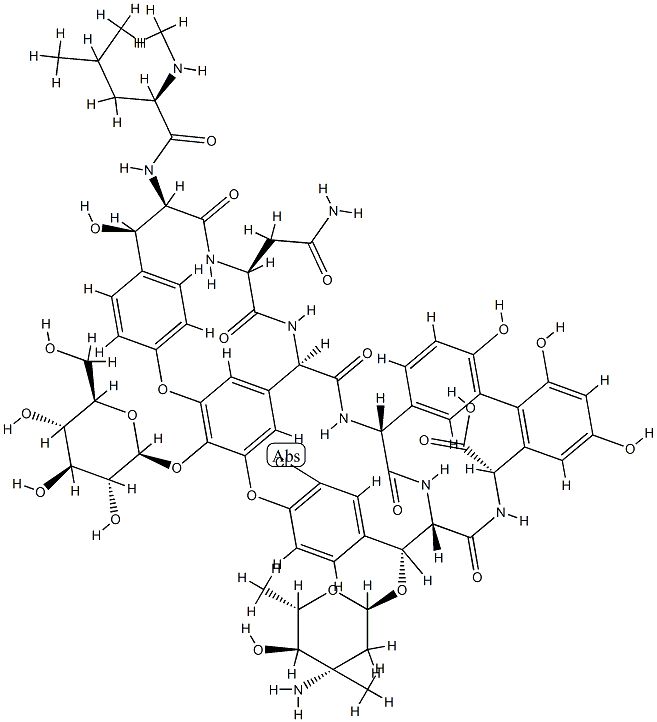 22-O-(3-Amino-2,3,6-trideoxy-3-C-methyl-α-L-arabino-hexopyranosyl)-2'-O-de(3-amino-2,3,6-trideoxy-3-C-methyl-α-L-lyxo-hexopyranosyl)-10-dechlorovancomycin