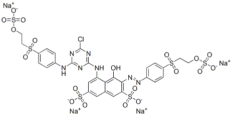2,7-Naphthalenedisulfonic acid, 5-4-chloro-6-4-2-(sulfooxy)ethylsulfonylphenylamino-1,3,5-triazin-2-ylamino-4-hydroxy-3-4-2-(sulfooxy)ethylsulfonylphenylazo-, tetrasodium salt