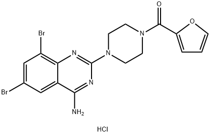 1-(4-Amino-6,8-dibromo-2-quinazolinyl)-4-(2-furanylcarbonyl)piperazine  hydrochloride