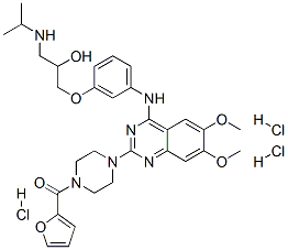 2-furyl-[4-[4-[[3-[2-hydroxy-3-(propan-2-ylamino)propoxy]phenyl]amino] -6,7-dimethoxy-quinazolin-2-yl]piperazin-1-yl]methanone trihydrochlori de