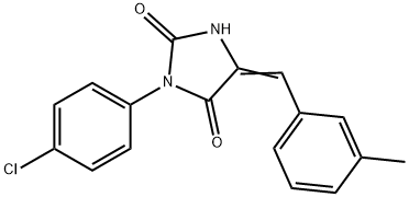 (5Z)-3-(4-chlorophenyl)-5-[(3-methylphenyl)methylidene]imidazolidine-2 ,4-dione