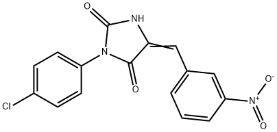 (5Z)-3-(4-chlorophenyl)-5-[(3-nitrophenyl)methylidene]imidazolidine-2, 4-dione