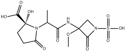 2-Hydroxy-1-[2-[(3-methoxy-2-oxo-1-sulfo-3-azetidinyl)amino]-1-methyl-2-oxoethyl]-5-oxoproline