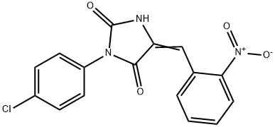 (5Z)-3-(4-chlorophenyl)-5-[(2-nitrophenyl)methylidene]imidazolidine-2, 4-dione