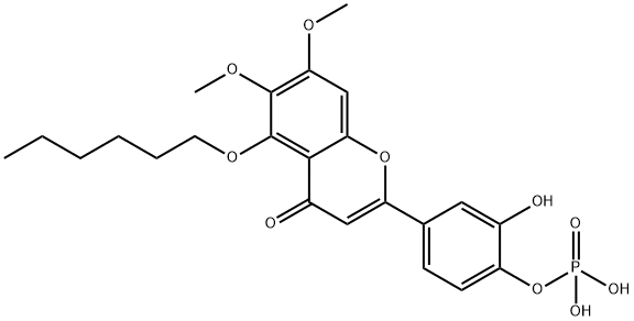 5-hexyloxy-3',4'-dihydroxy-6,7-dimethoxyflavone 4'-phosphate