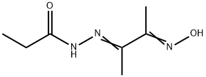 Propanoic  acid,  [2-(hydroxyimino)-1-methylpropylidene]hydrazide  (9CI)
