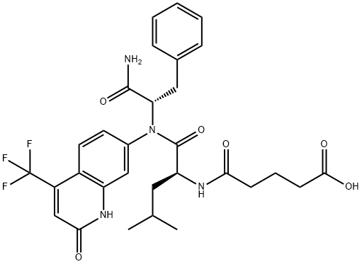 7-glutaryl-leucyl-phenylalaninamide-4-trifluoromethyl-2-quinolinone