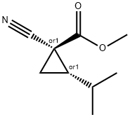 Cyclopropanecarboxylic acid, 1-cyano-2-(1-methylethyl)-, methyl ester, trans- (9CI)